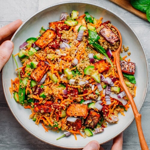 Black Pepper Tofu Quinoa Salad