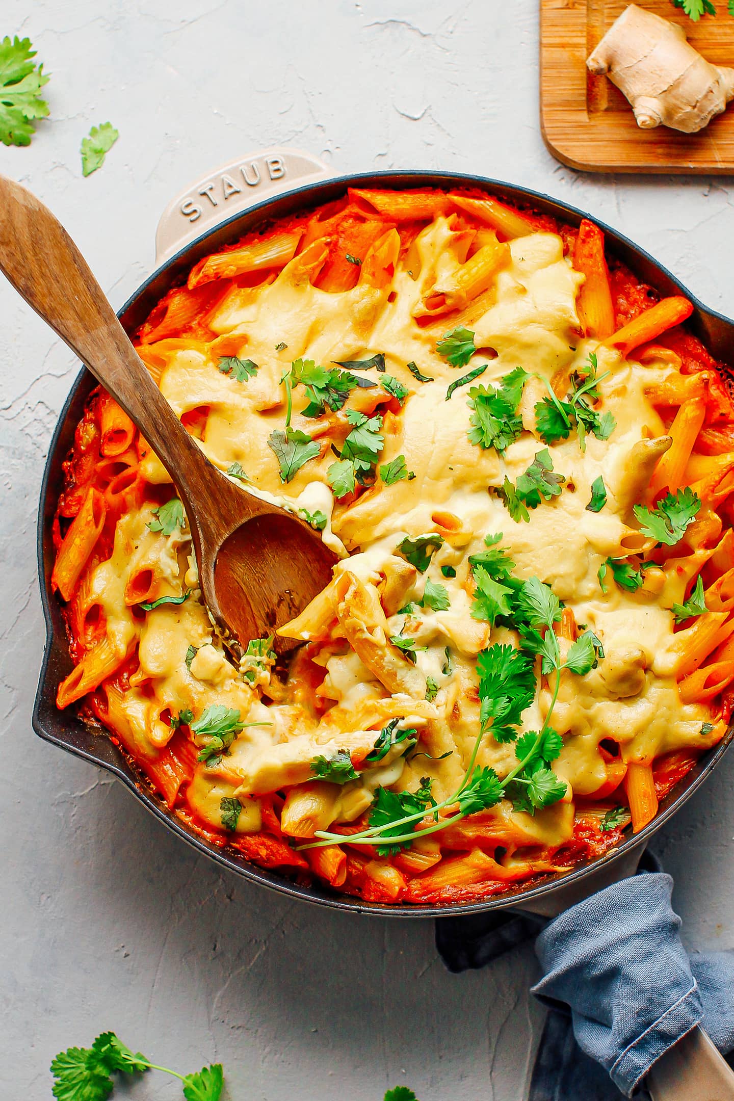 Cheesy Tikka Masala Pasta Bake