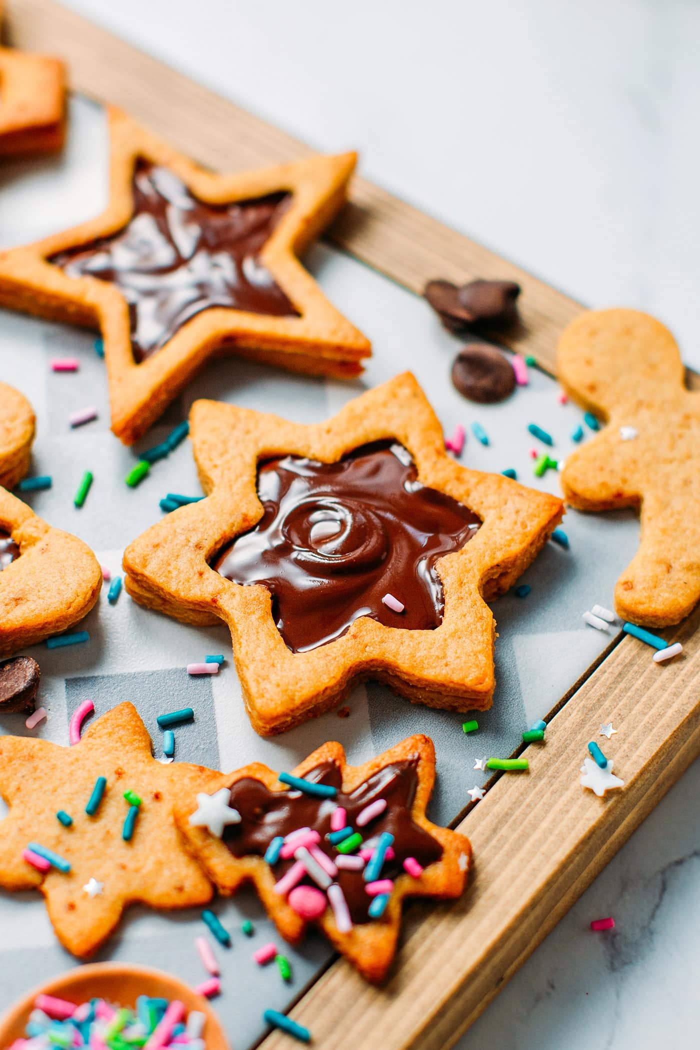 Chocolate-Filled Sugar Cookies (Vegan + Gluten-Free)