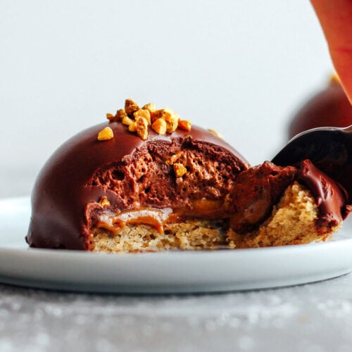 Praline Chocolate Mousse Domes (Vegan + GF)