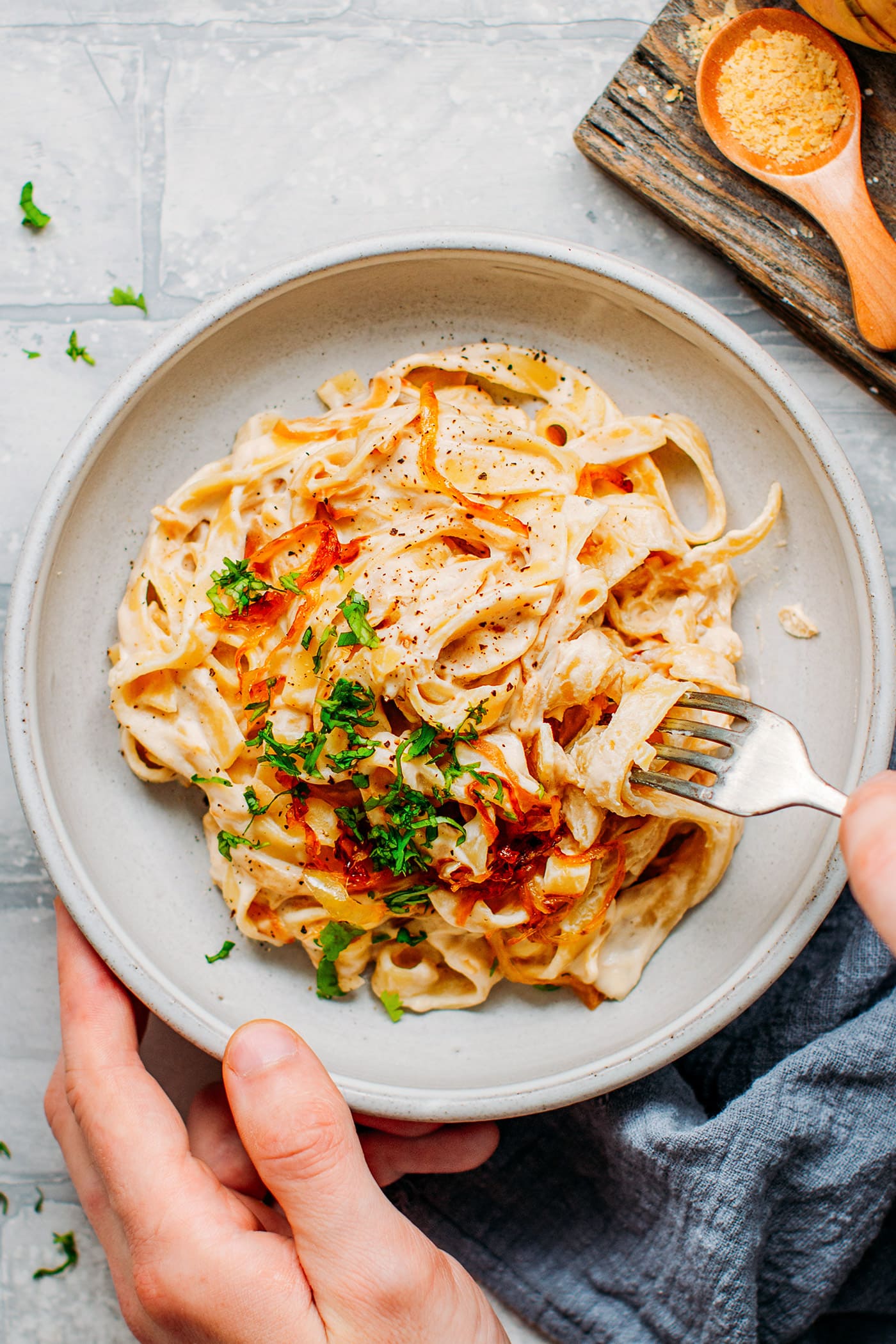 Creamy Caramelized Onion Pasta