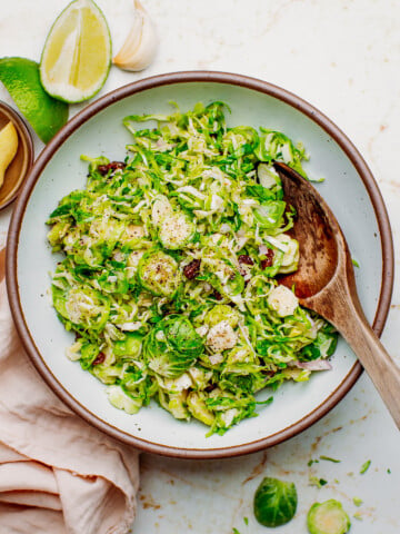 Gingery Shaved Brussels Sprout Salad