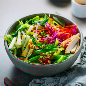 Easy Mint & Basil Green Salad