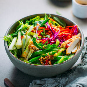 Easy Mint & Basil Green Salad