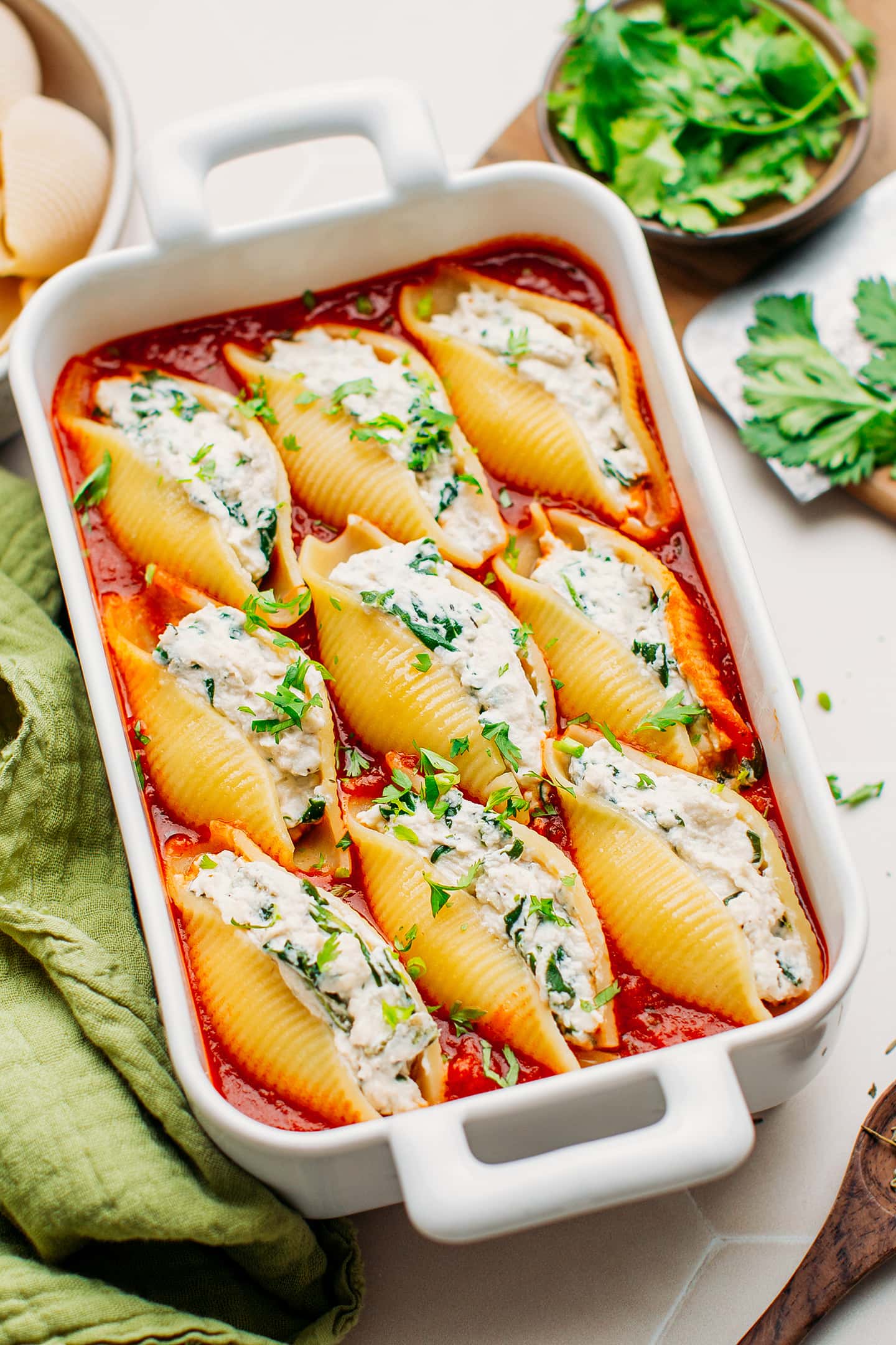 Vegan Stuffed Shells With Ricotta