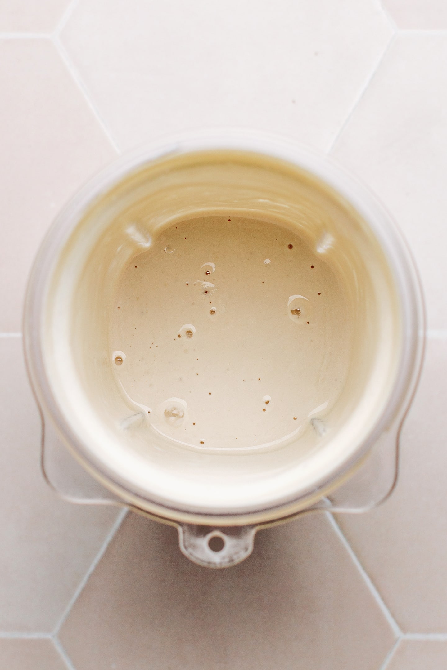 Cashew cream in a blender.