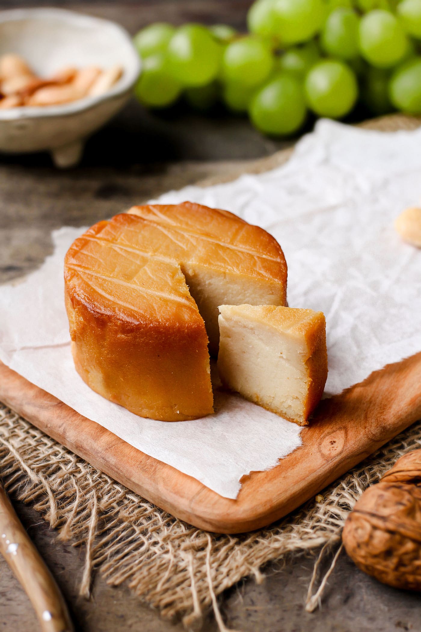 Hickory-Smoked Aged Vegan Cheese