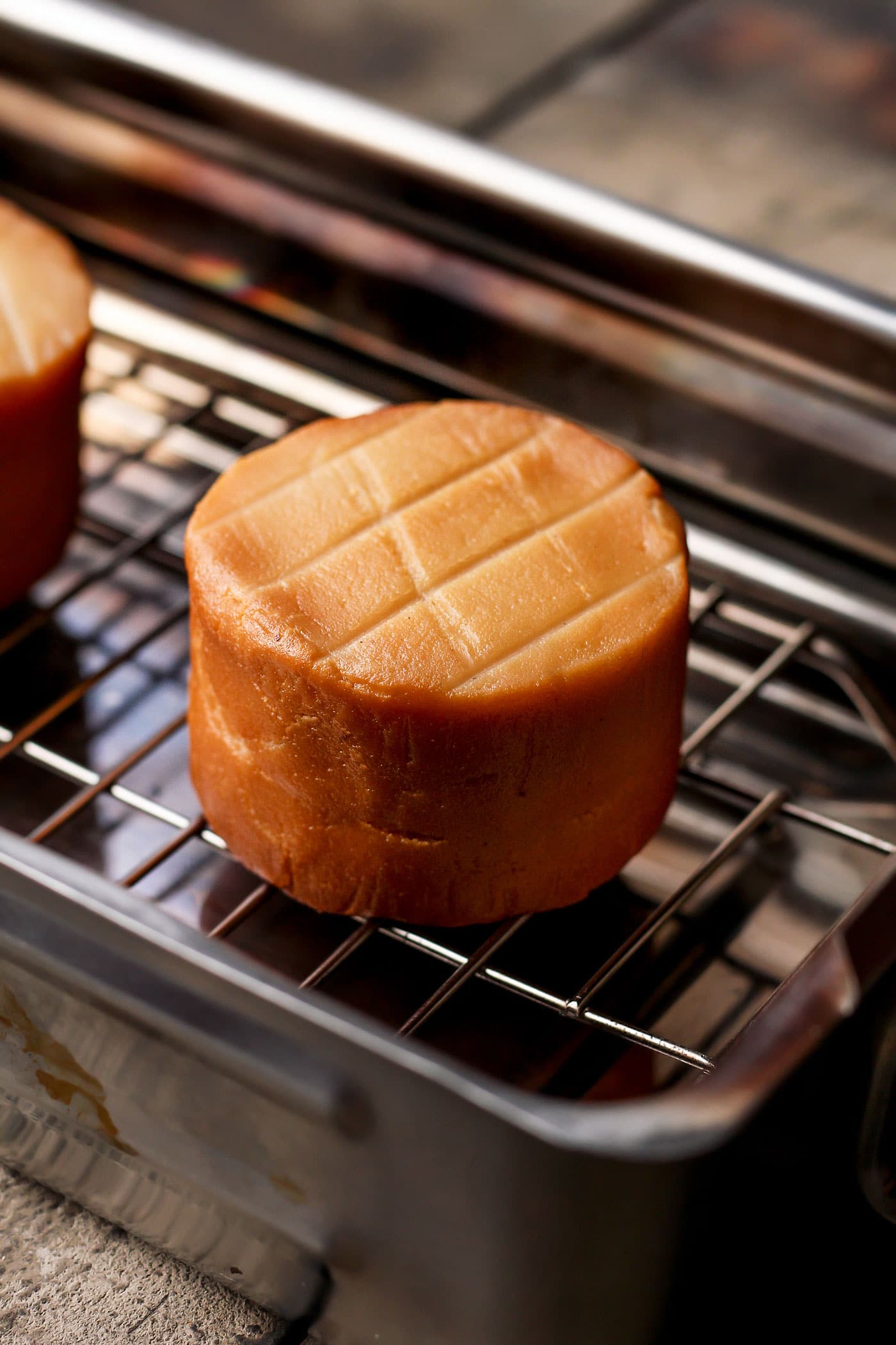 Hickory-Smoked Aged Vegan Cheese