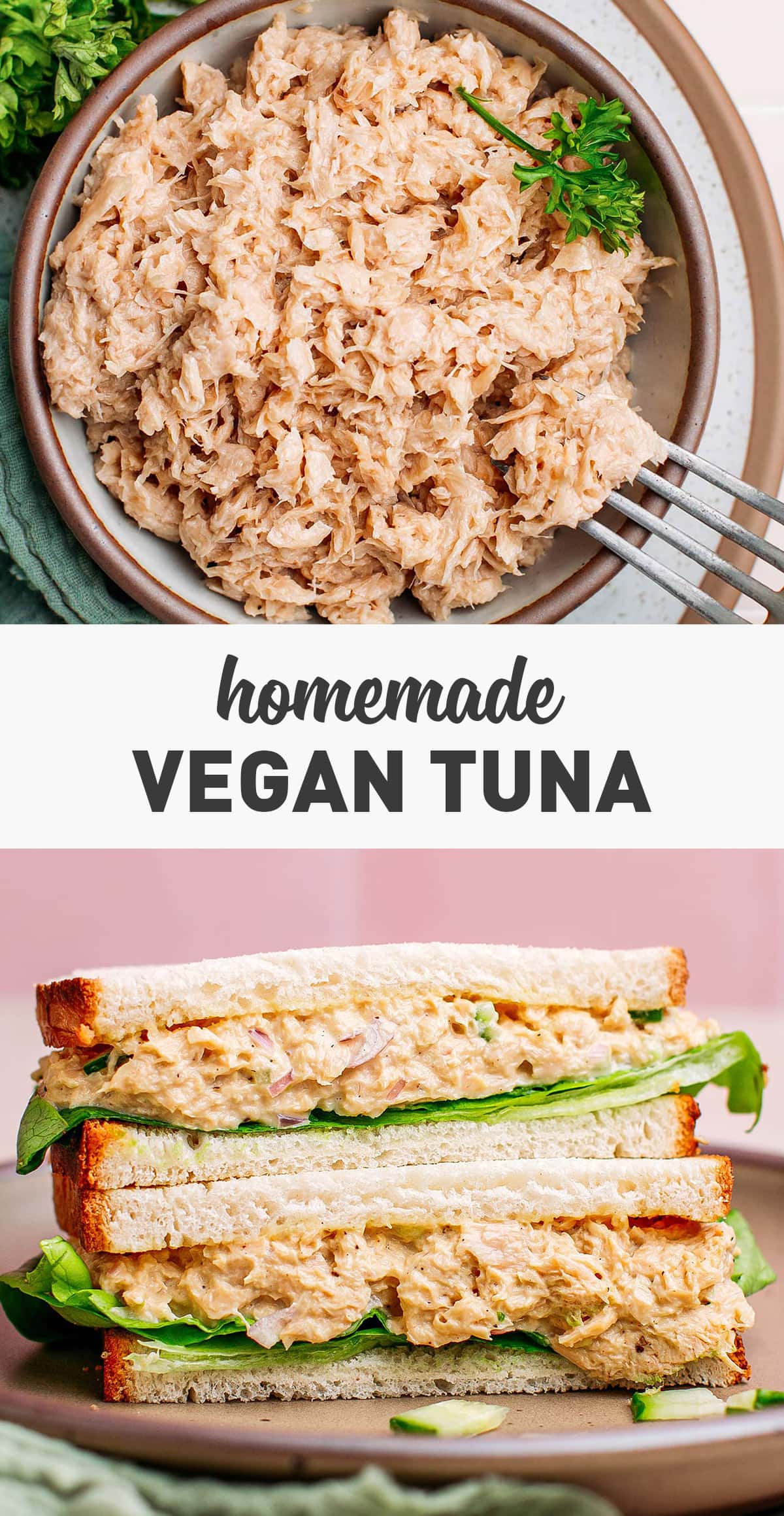 Make your own vegan tuna from 7 ingredients! This flaky, flavorful plant-based tuna has a delicate sea taste that will bring back memories of the real thing. Use it as a base to make tuna salad, incorporate it in pasta dishes, or use it in wraps and sandwiches! #vegan #tuna #veganrecipes