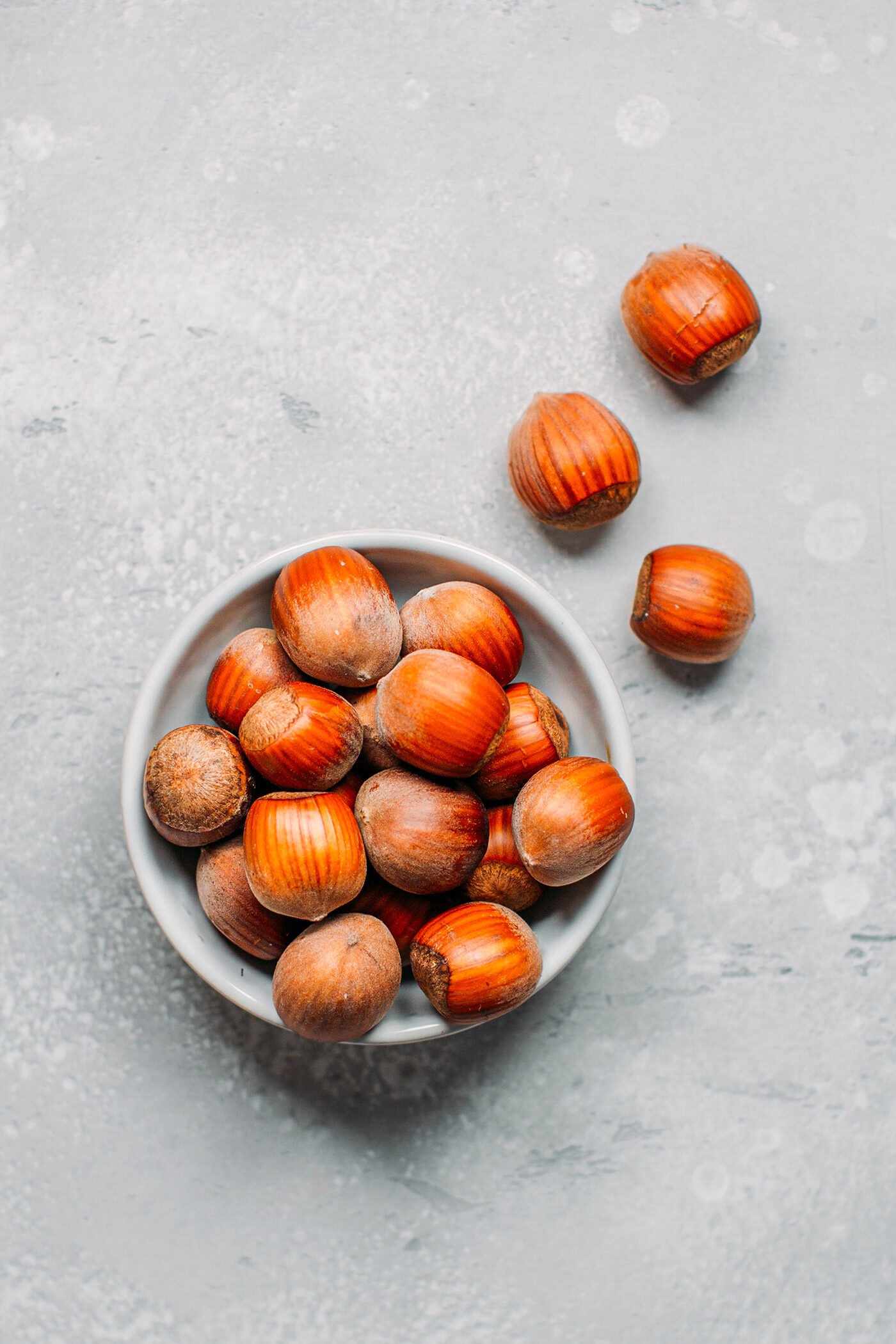 Hazelnuts in their shells