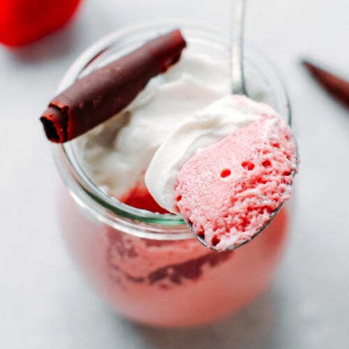 Aquafaba Strawberry Mousse