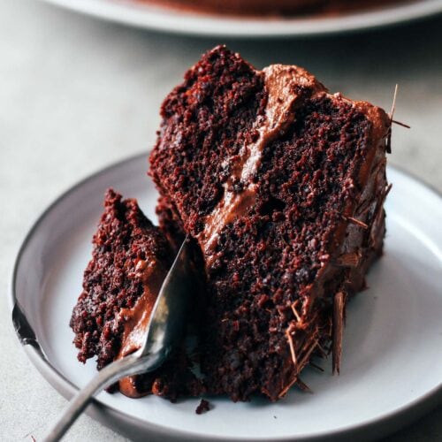 Fudgy Chocolate Layer Cake (Vegan + GF)