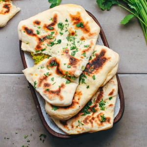 Potato & Green Bean Stuffed Naan