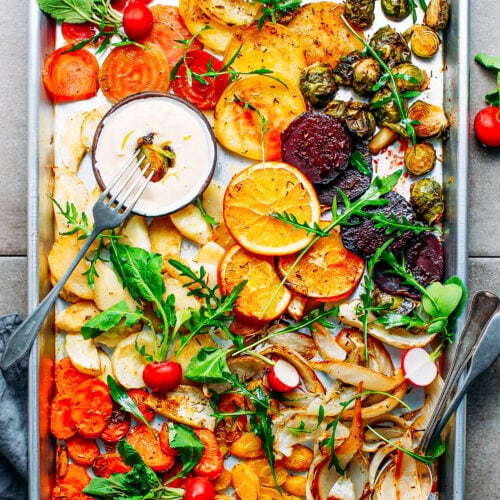 Sheet-Pan Roasted Rosemary Winter Vegetables