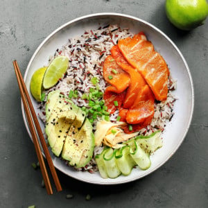 Sushi Bowls with Vegan Smoked “Salmon”
