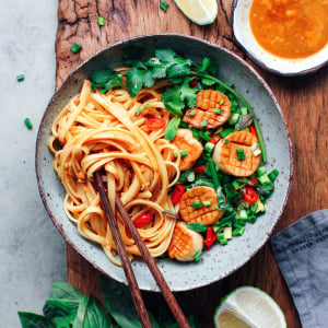 Szechuan Noodles with King Oyster Scallops