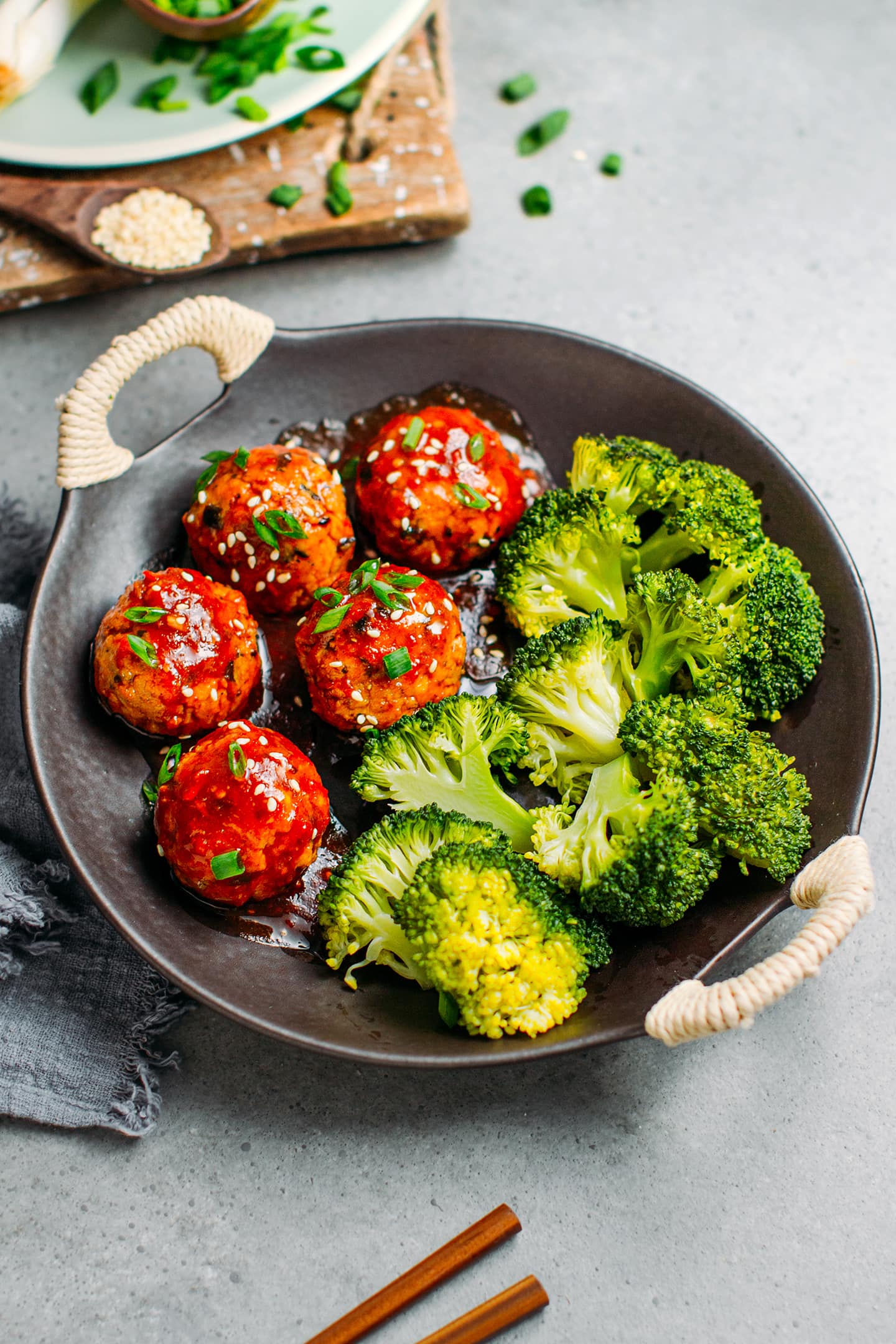 Tofu Balls with Sweet & Spicy Sauce