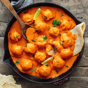 Veggie Balls in Creamy Masala Sauce