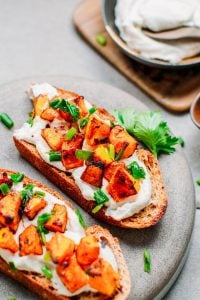 Cream Cheese & Roasted Pumpkin Toast (Vegan)