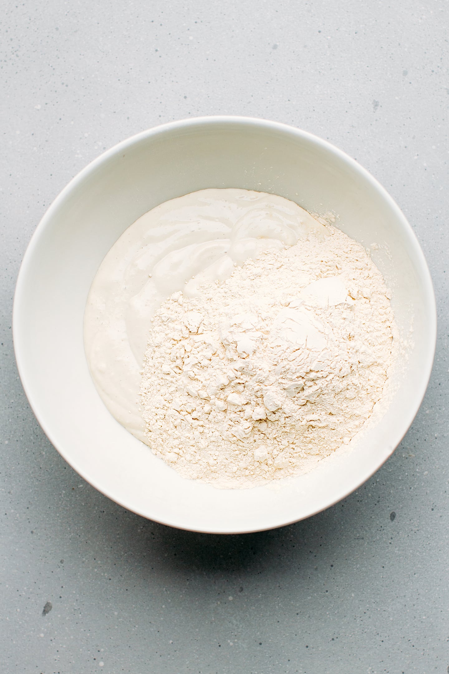 Tofu cream and vital wheat gluten in a bowl.