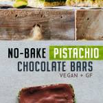 No-Bake Chocolate Pistachio Bars (Vegan + GF)