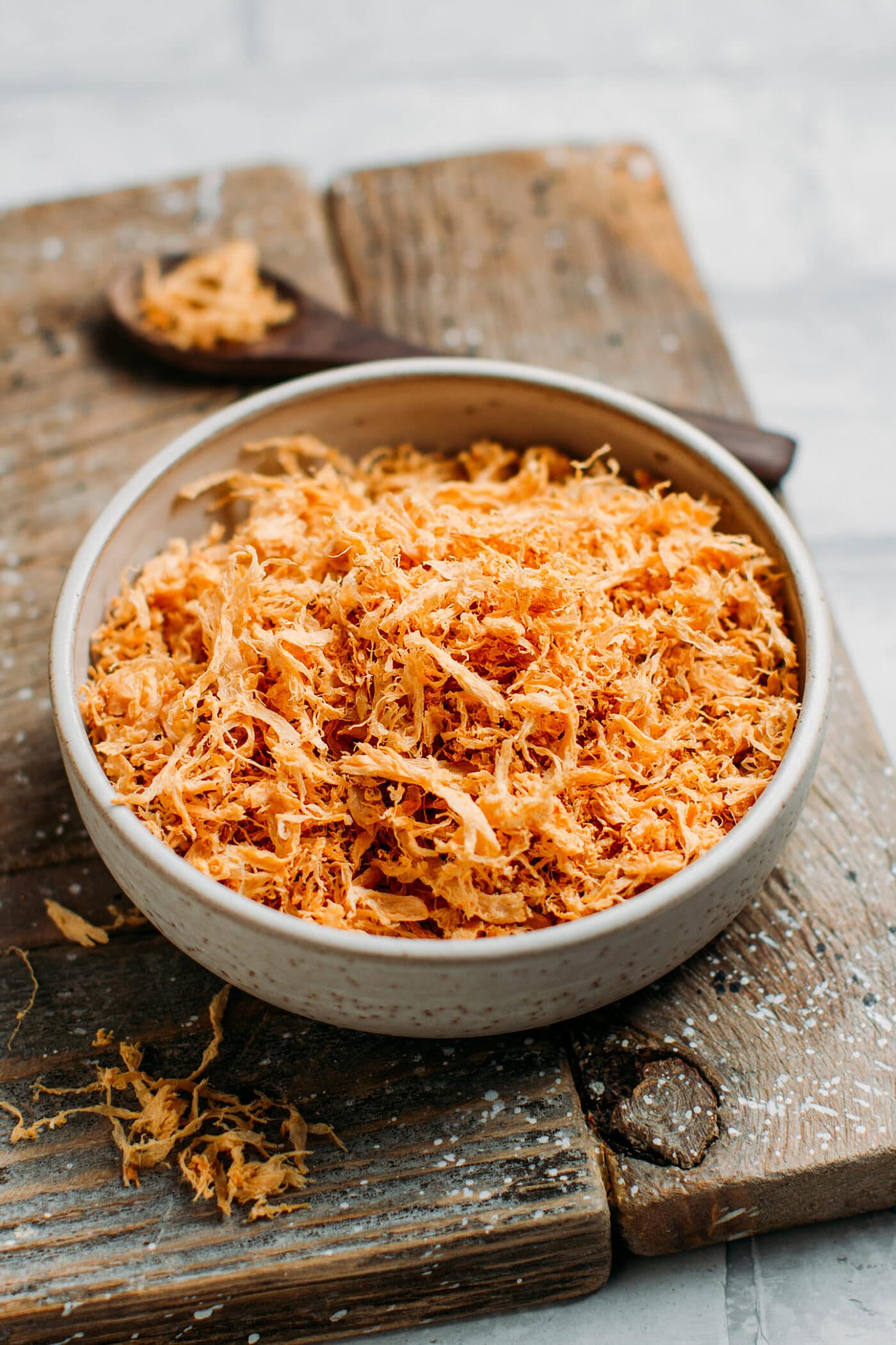 Vegan Meat Floss in a bowl.