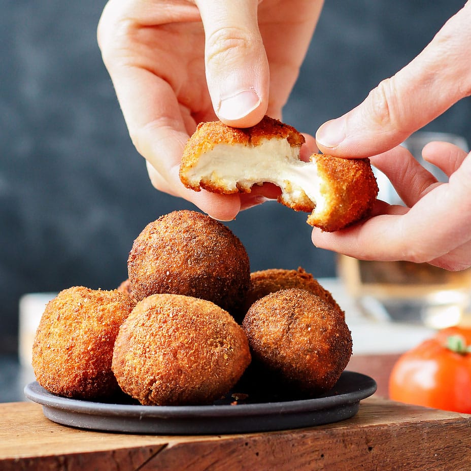 Vegan Fried Goat Cheese Balls