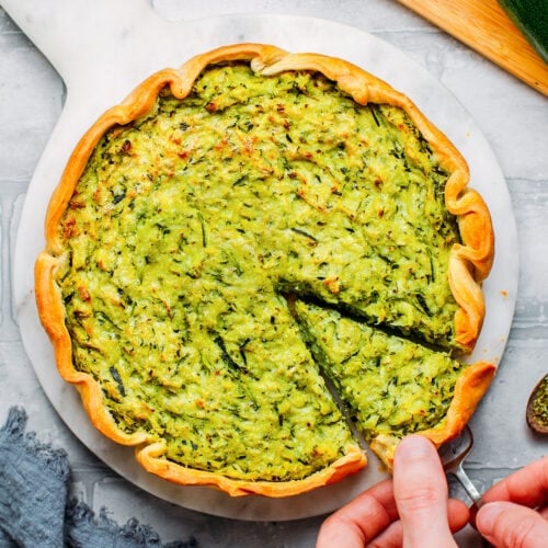 Vegan Savory Zucchini Tart