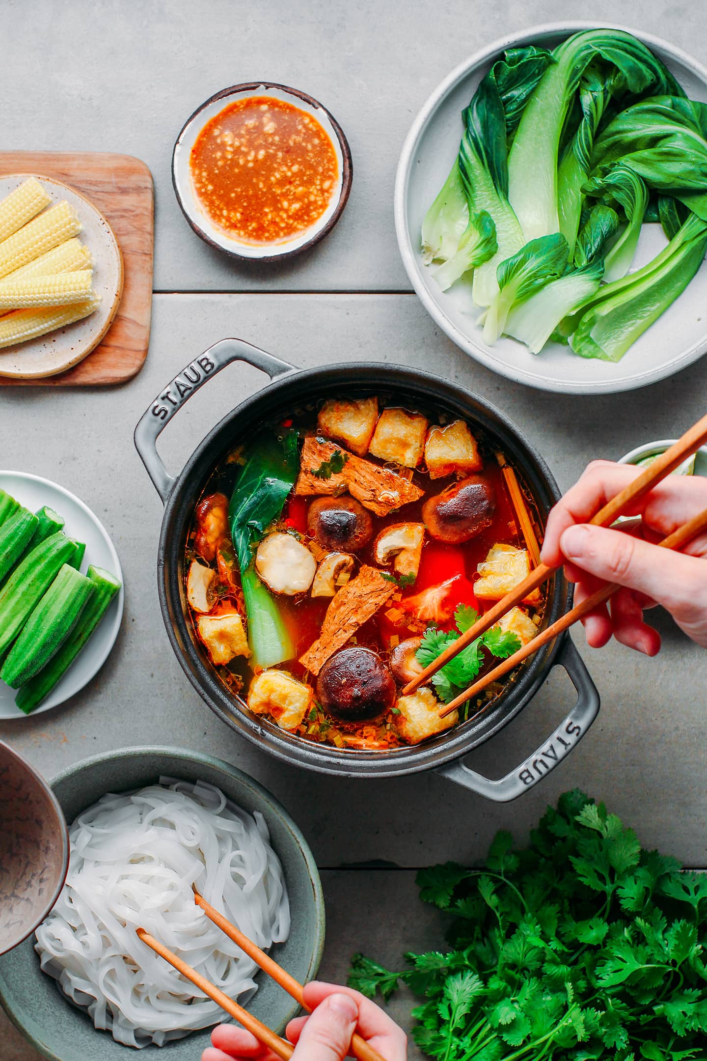 Spicy Vegan Hotpot (Spicy & Sour)